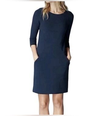 Boden Navy Mini Shift Dress with Pockets